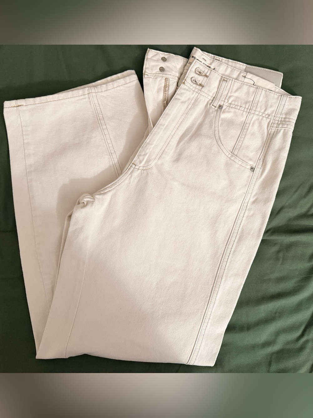 NWOT We The Free Aster Straight Leg Jeans in Cream